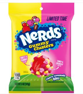 (S6-14) Nerds Gummy Clusters - Cherry Lemonade Peg Bag 5oz (142g) x 12 Units