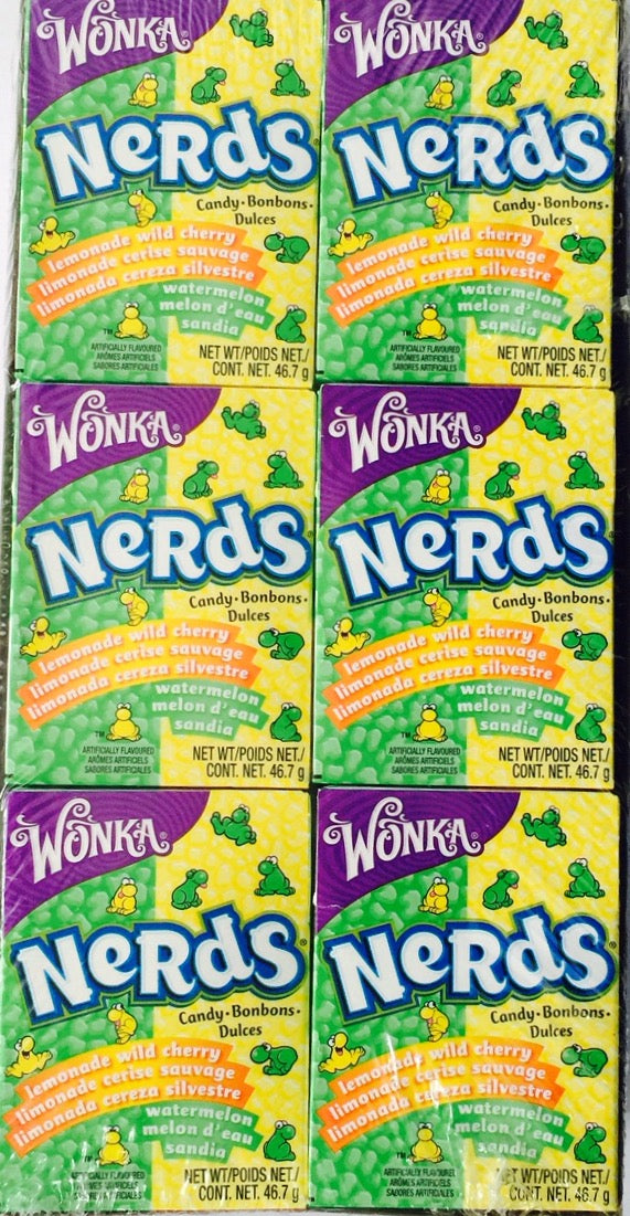 Wonka Nerds Sour Lemon ( Lemonade Wild Cherry) 24 units