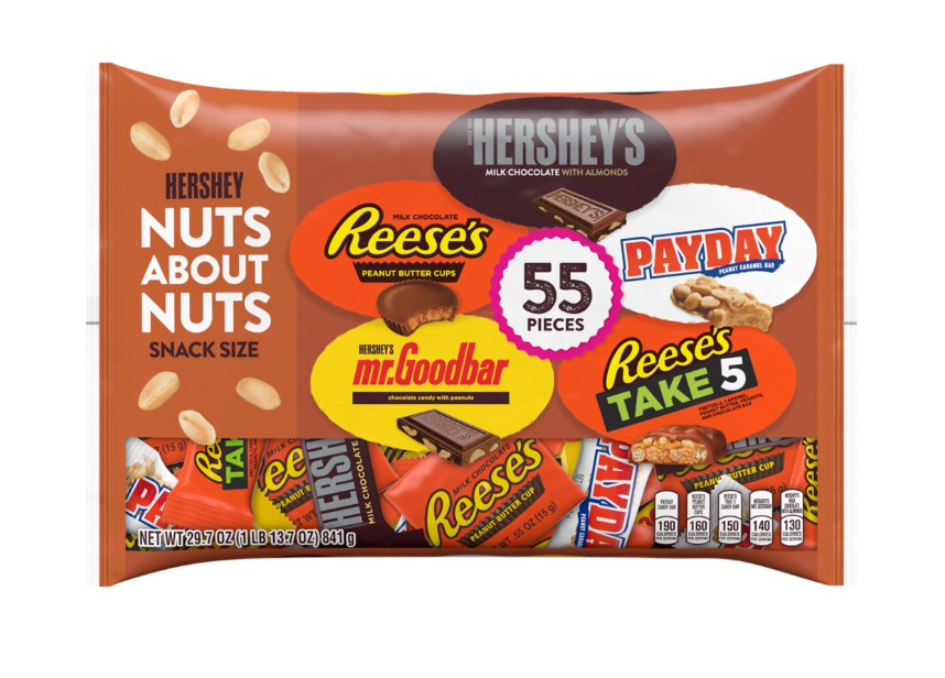 Lobby - Halloween - Hershey Nut Lovers 55-pcs 29.7 oz (842g) x 1 Bag