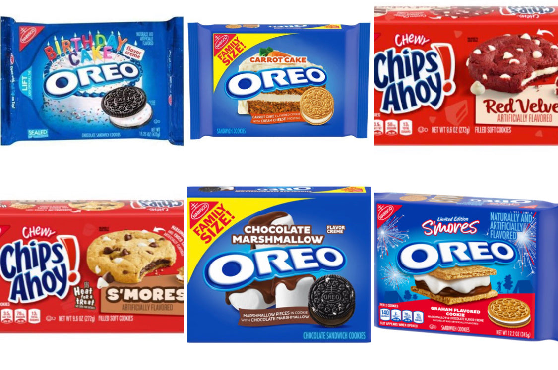 Oreo And/Or Chips Ahoy Cookies Assorted x 8 Units (Selections are randomly picked, NOT all items of the product images may be included in the box.)