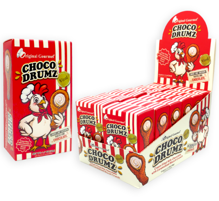 (S1-07) ORIGINAL GOURMET - CHOCO DRUMZ 1.7oz (50g) x 12 Units