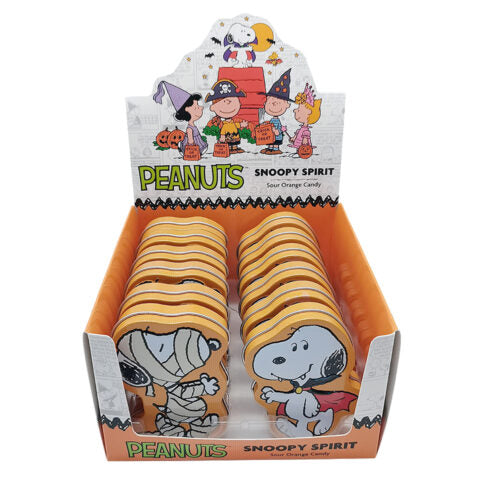(S1-09) Halloween -Boston American Peanuts Snoopy Spirit Tins 1oz x 12 Units