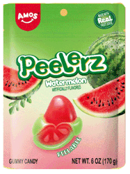 (S6-06) Amos Peelerz Gummy Sub Bag - Watermelon 6oz(170g) x 12 Units