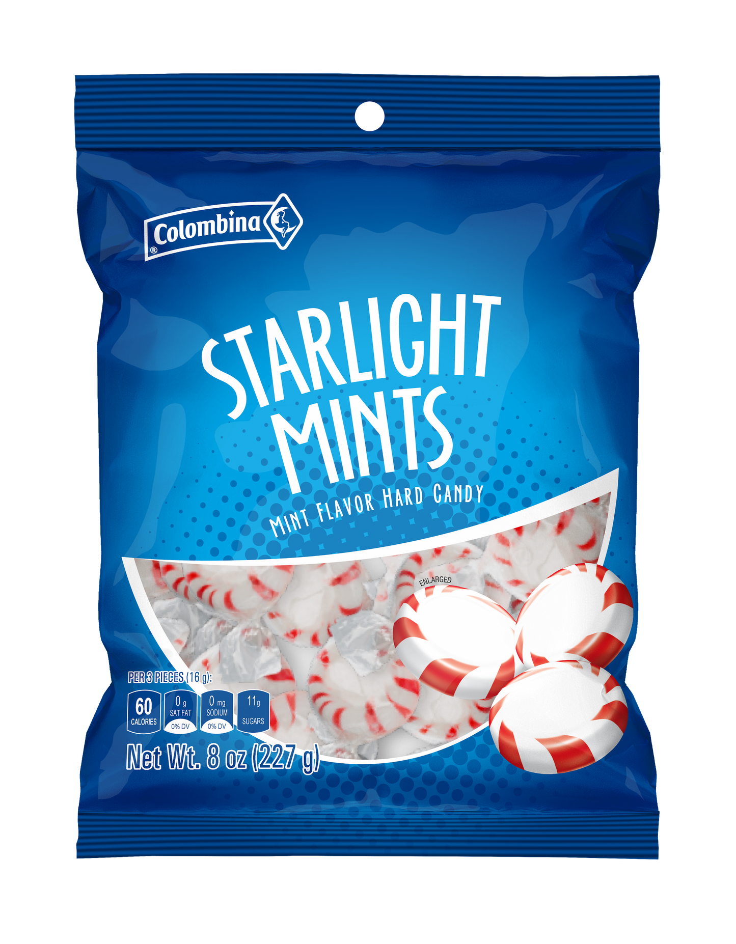 (S7-08) COLOMBIA - Peg Bag - Colombina Starlight Mints 8oz(227g) x 12 Units