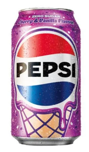 (S5-09) Beverage - ZERO SUGAR - PEPSI Cherry Vanilla 330ml x 24 Units (Buyer is responsible if drinks may leak during shipping and weather)