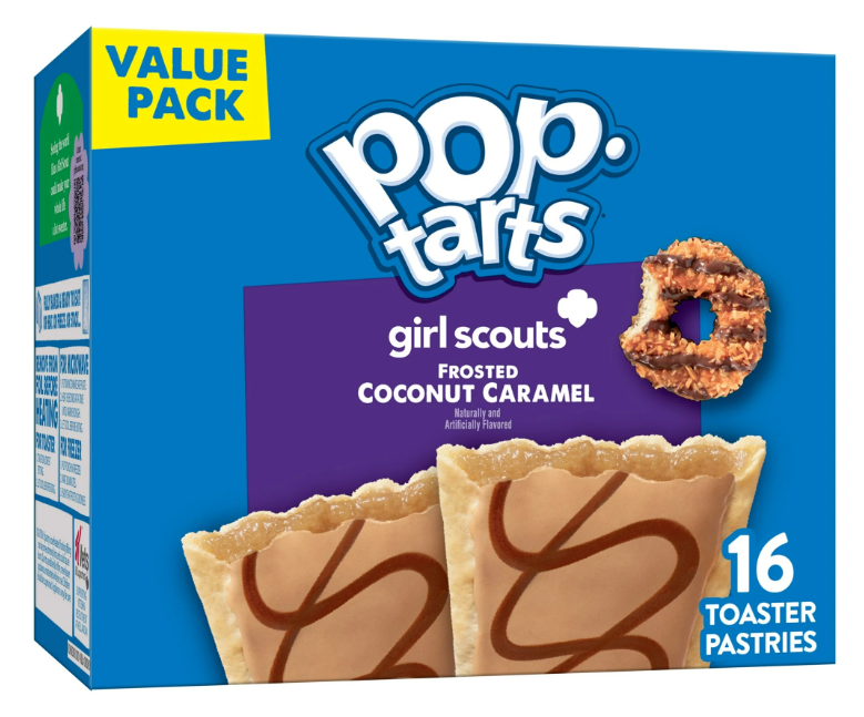 (S2-07) US - Pop Tarts - Girl Scout Frosted Coconut Caramel (16 Toasters) 27oz (765g) x 1 Box (Boxes with minor damage due to shipping)