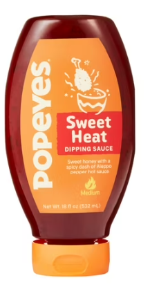 (S1-02) Us - Dipping Sauce - Popeyes - Sweet Heat 18 fl oz (532 ml) x 1 Unit