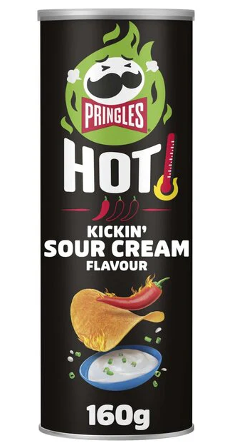 (S7-01) Chips - Pringles - Hot kickin Sour Cream 160g x 19 Units