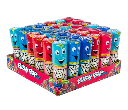 (S1-05) Topps - Push Pop Fruit Twisted Standard Size x 36 Units