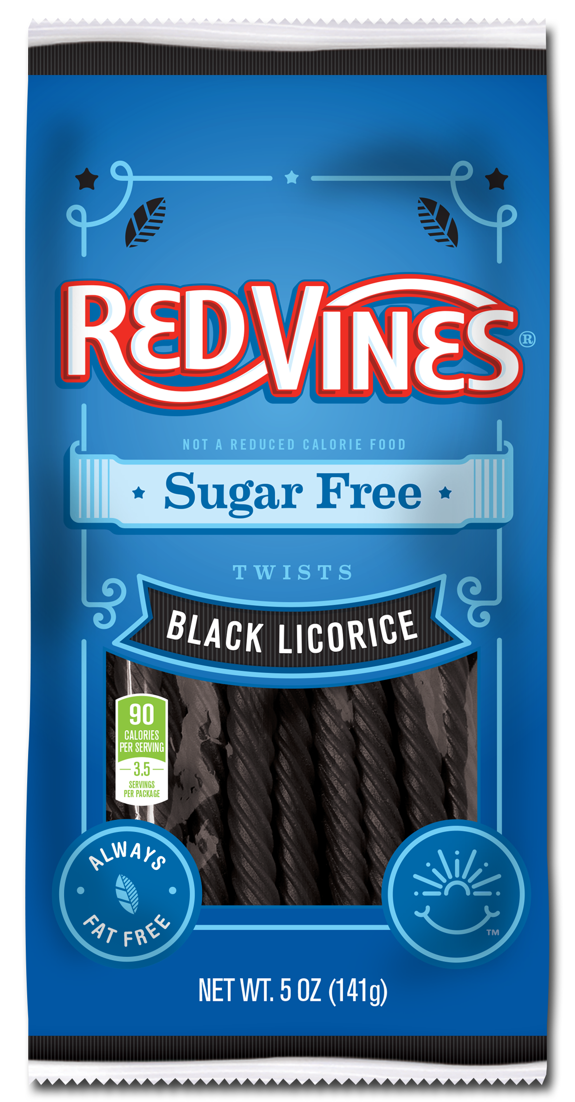 (S7-07) US - Sugar Free - Red Vines Black Licorice Peg Bag 5oz (142g) 12 units