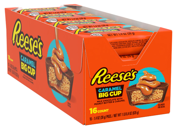 (S2-01) US - Reese Peanut Butter - CARAMEL BIG CUP - STANDARD Size 1.4oz (39g) x 16 units