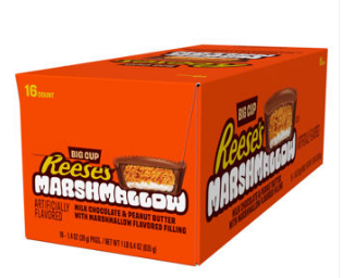Box - Reeses LE PB & Marshmallow Big Cup Standard Bar - 1.4oz(40g) x 16 Units