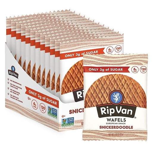 (S2-03) Canada - Rip Van - Low Sugar - Snickerdoodle Wafels 1.16oz (33g) x 12 Units