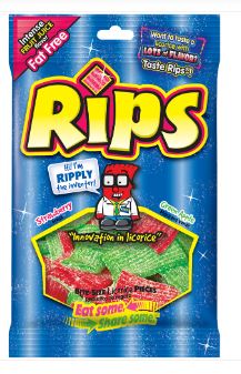 (S6-06)Thailand - Rips Bite-Size Pieces Peg Bag - Strawberry Green Apple 4oz(113g) x 12 Units