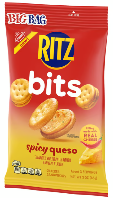 (S7-02) US - Crackers - Ritz -Bits Spicy Queso Cracker Sandwiches 3oz (85g) x 12 units