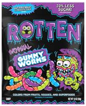 (S7-03) US - Rotten Original Gummy Worms 1.8oz (51g) x 8 Units