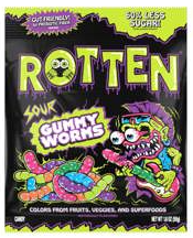 (S7-03) US - Rotten Sour Gummy Worms 1.8oz (51g) x 8 Units
