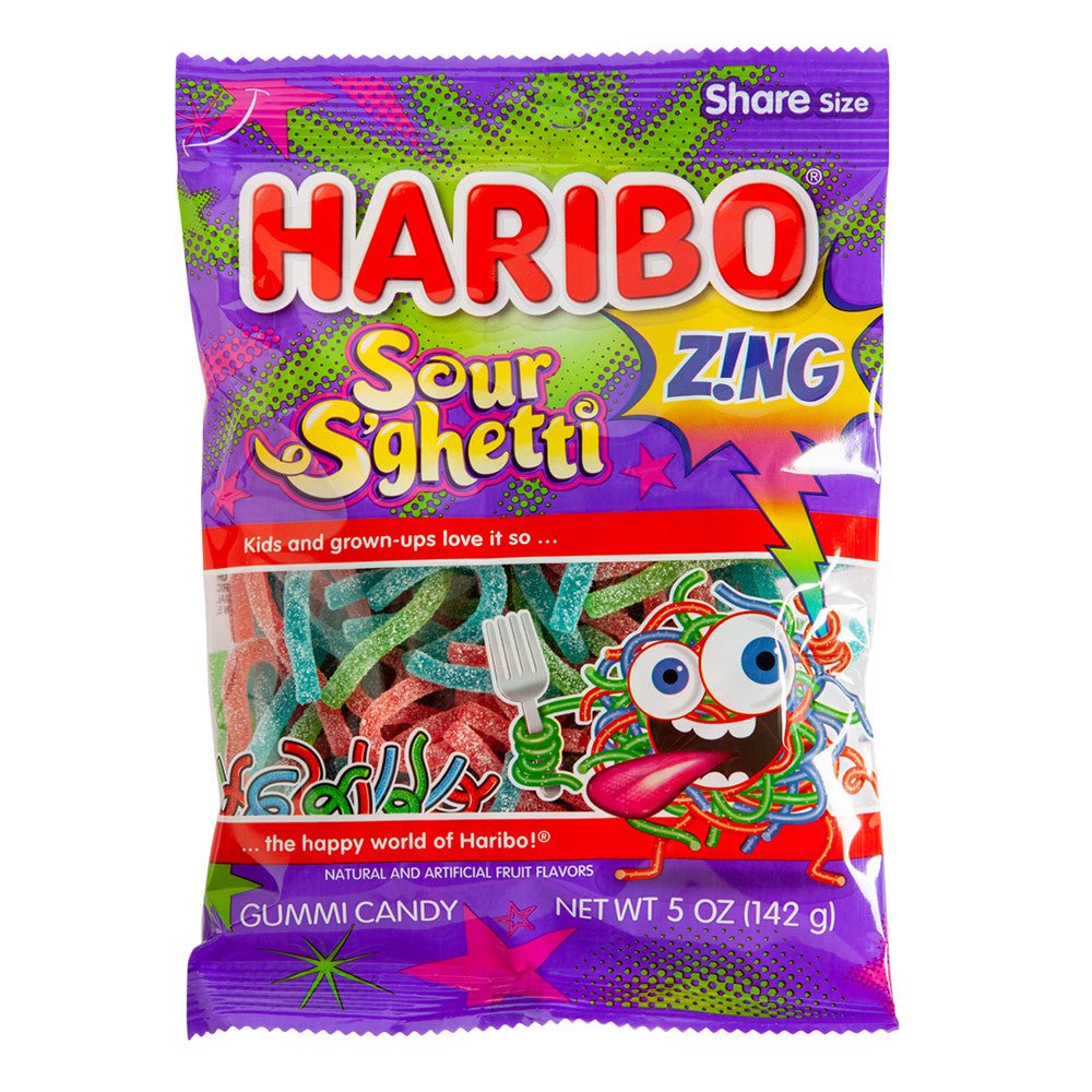 (S1 - 01) Box - BRAZIL - Haribo Sour Sghetti (Zing) x12 units - SugarMarket.ca