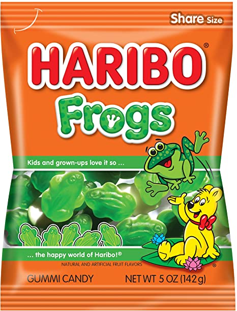 (S1 - 01) Box - GERMANY - Haribo Green Frogs 140g (5 oz x 12 units) - SugarMarket.ca