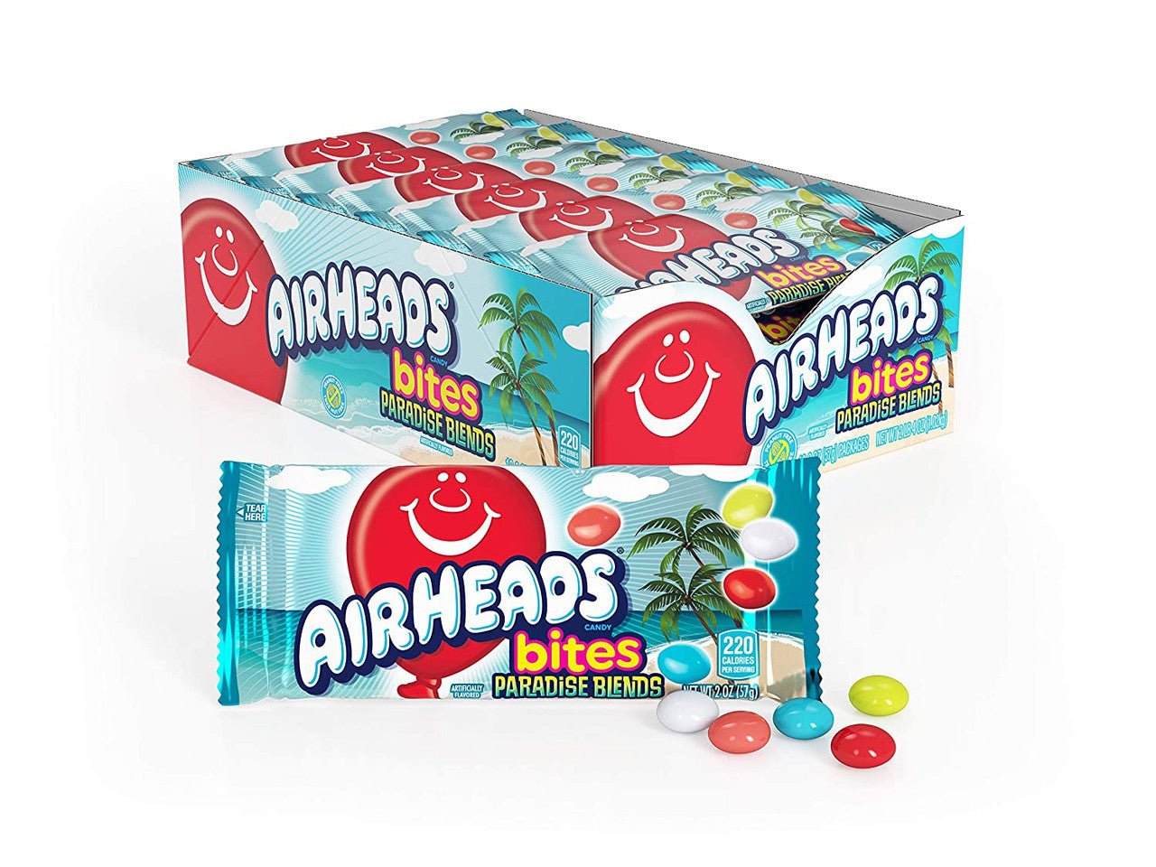 (S1 - 01) Box - MEXICO - Airheads Bites Paradise Blend 2.00 oz (57 G) x 18 units - SugarMarket.ca