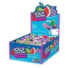 (S1 - 01) Box - Mexico - Jolly Rancher Fruit Chew Lollipops .56 oz 100 units - SugarMarket.ca