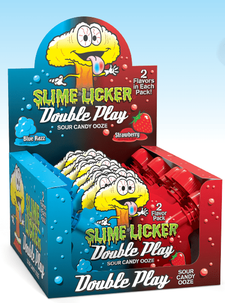 (S1 - 01) Box - PAKISTAN - Toxic Waste Slime Licker - DOUBLE PLAY - Blue Razz & Strawberry 1.4oz x 12 units - SugarMarket.ca