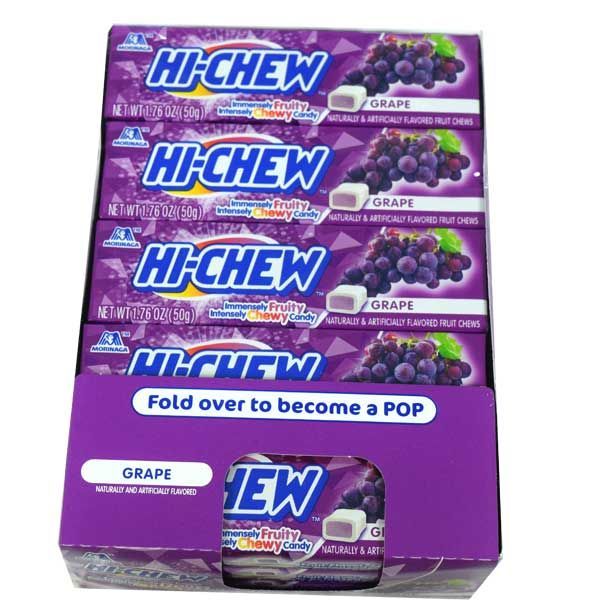 (S1 - 01) Box - TAIWAN - Hi - Chew GRAPE 1.76oz (50g) x 15 units - SugarMarket.ca