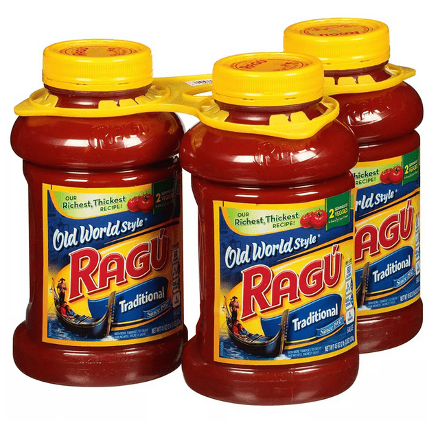 (S1 - 01) Box - US - CASE - Ragu Pasta Sauce - Old World Style Traditional 45 oz (1275g) x 6 units - SugarMarket.ca