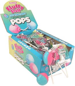 (S1 - 01) Box - Us - Charms Fluffy Stuff Cotton Candy Pop 48 units - SugarMarket.ca