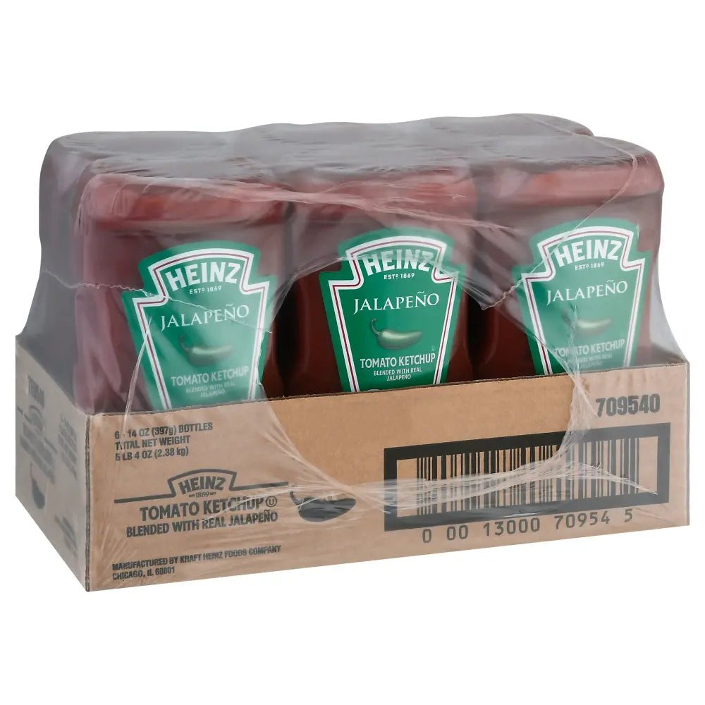 (S1 - 02) Box - US - CASE - SAUCE - Heinz TOMATO KETCHUP - JALAPENO 14oz (396g) x 6 units - SugarMarket.ca