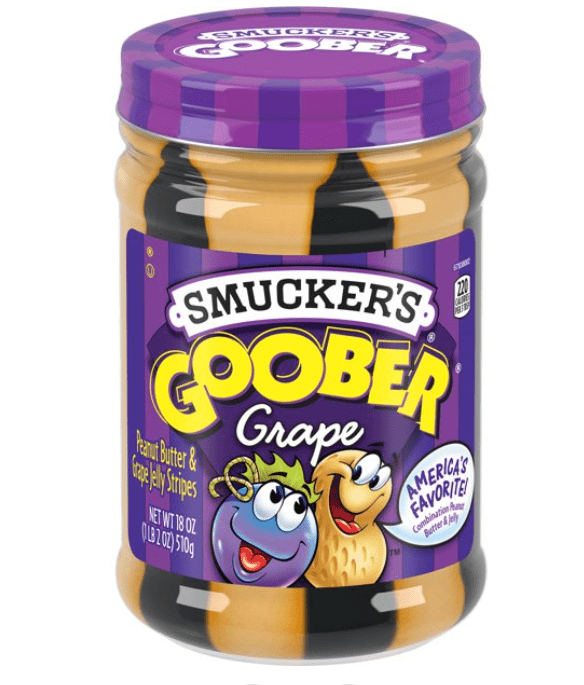 (S1 - 02) Box - US - CASE - Smucker Goober - Grape Jelly & Peanut Butter Stripes 18 oz (510g) x 6 Bottles - SugarMarket.ca