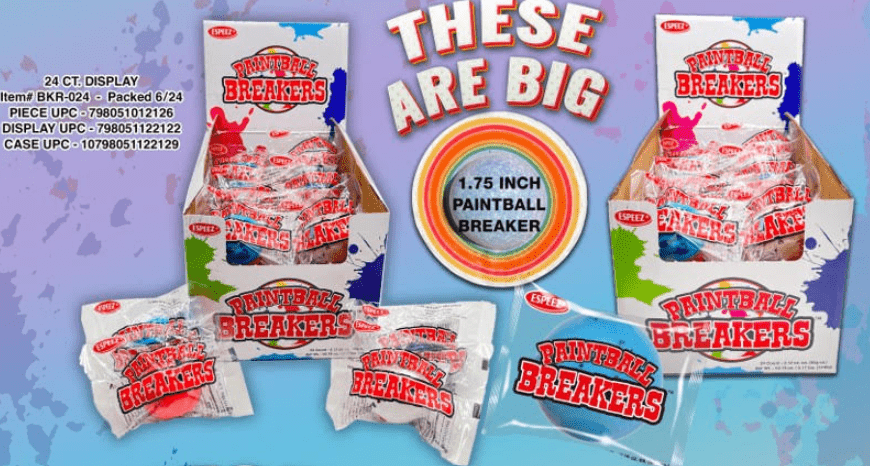 (S1 - 03) Box - China - Espeez Paintball Breakers 1.75 Inch x 24 Units - SugarMarket.ca