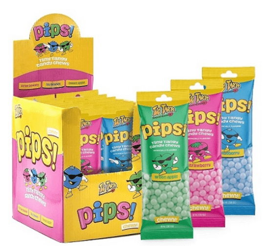 (S1 - 03) Box - CHINA - Too Tarts - PIPS 2.29oz (64g) x 24 units - SugarMarket.ca