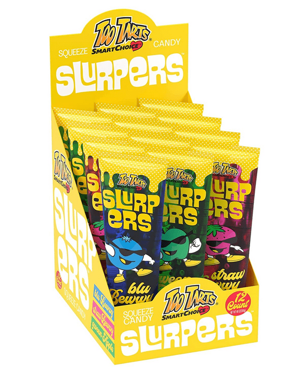 (S1 - 03) Box - CHINA - Too Tarts - Slurpers Squeeze Candy - SWEET 4oz (113g) x 12 units - SugarMarket.ca