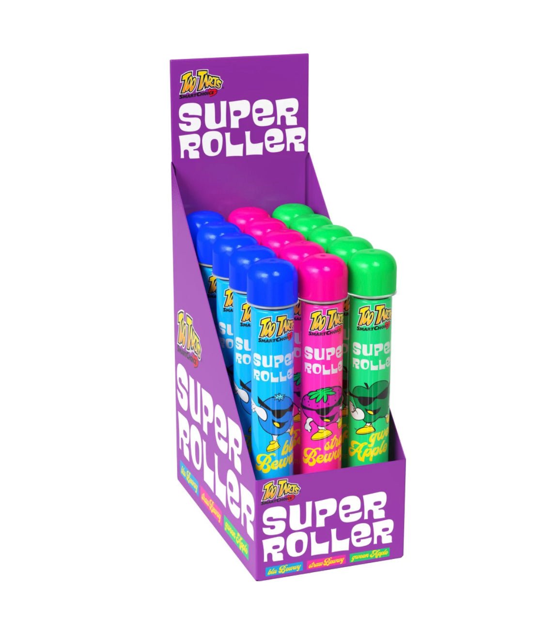 (S1 - 03) Box - CHINA - Too Tarts - Super Roller Candy - Original 3.5oz (99g) x 15 units - SugarMarket.ca
