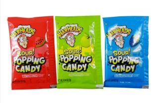 (S1 - 03) Box - China - Warheads 4Pk. Popping Candy - Peg Bag 0.98oz(28g) x 12 Units - SugarMarket.ca