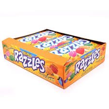 (S1 - 04) Box - Canada - Razzles Tropical Pouch 24 units - SugarMarket.ca