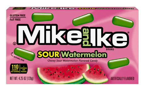 (S1 - 04) Box - Us - Theater Box Mike & Ike - Sour Watermelon x 12 units - SugarMarket.ca