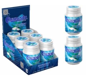 (S1 - 06) Box - CHowards Sugar Free Gum - Peppermint Bottles 60g (40PCS) X 6 Units - SugarMarket.ca
