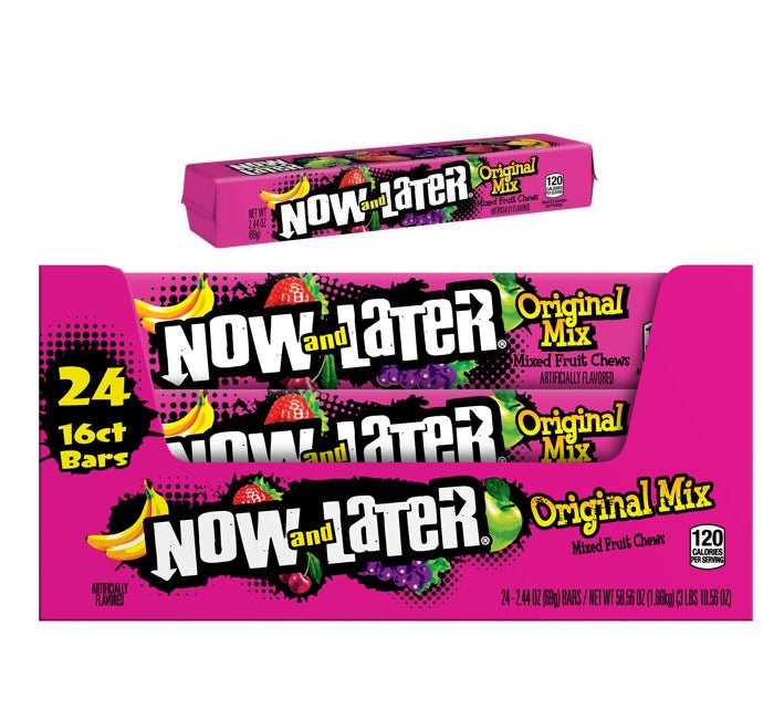(S1 - 06) Box - MEXICO - Now and Later - Original 2.44oz (69g) x 24 units - SugarMarket.ca