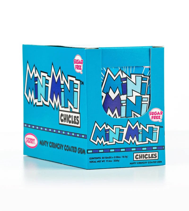 (S1 - 06) Box - MOROCCO - Verburg - Mini Mini CHICLES Sugar Free - Peppermint Gum x 20 units - SugarMarket.ca