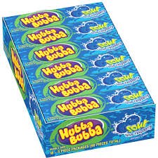 (S1 - 06) Box - US - Hubba Bubba - Sour Blue Raspberry x 18 units - SugarMarket.ca