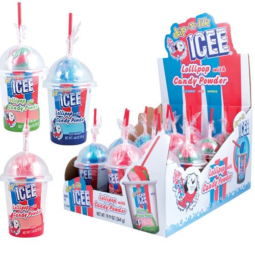 (S1 - 07) CHINA - Koko ICEE Dip - N - Lik Lollipop with Candy Powder x 1 unit - SugarMarket.ca