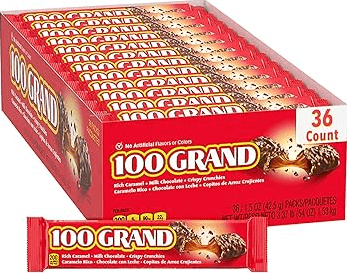 (S2 - 01) Box - Us - Nestle 100 Grand Standard Size - 43gx36 units - SugarMarket.ca