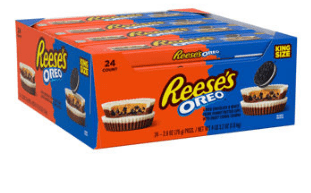 (S2 - 01) Box - US - REESES OREO Milk Chocolate & White Creme Cups Cookies - KING SIZE - 2.8oz(79g) x 24 Units - SugarMarket.ca