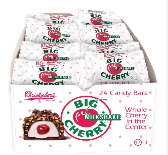 (S2 - 02) Box - US - Adams & Brooks BIG CHERRY - MILKSHAKE 1.75OZ(50G) X 24 UNITS - SugarMarket.ca