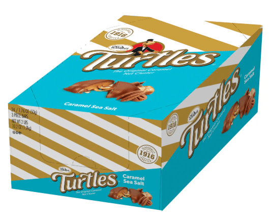 (S2 - 02) Box - US - DeMets Turtles - Sea Salt Caramel 3pc Bar - 1.76oz (50g) x 24 units - SugarMarket.ca