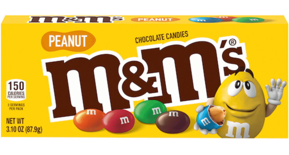(S2 - 03) Box - US - Theater Box - M&M - Peanut 3.1oz (87.9g) x 12 Units - SugarMarket.ca