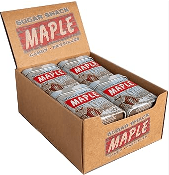 (S2 - 04) Box - Canada - Big Sky - Candy TIN - Sugar Shack Maple Candy (30g) x 12 units - SugarMarket.ca