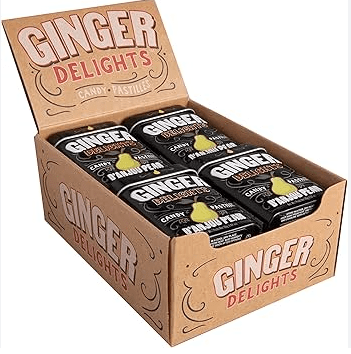 (S2 - 04) Box - Canada - Big Sky - Ginger Delights TIN - Danjou Pear x 12 units - SugarMarket.ca